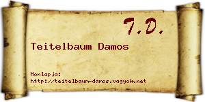 Teitelbaum Damos névjegykártya